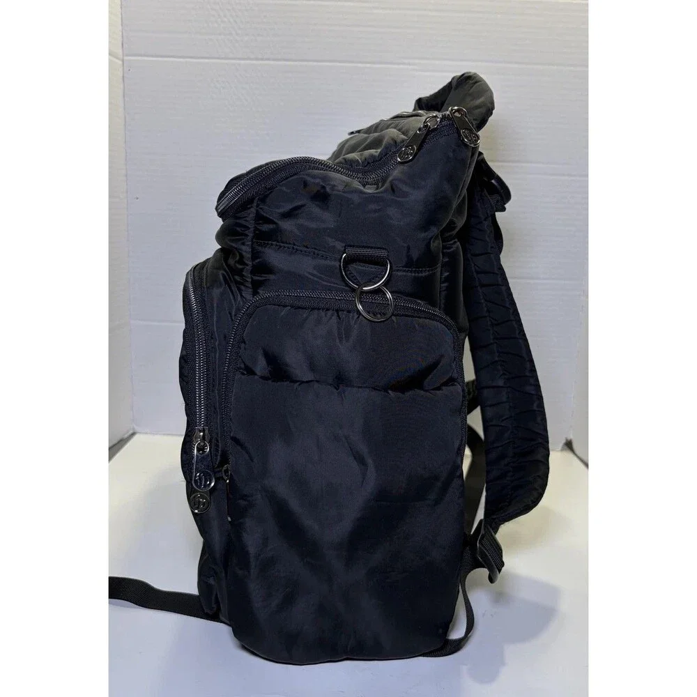 Fisher-Price Madison Diaper Bag Backpack Crossbody Tote Black Multi Pocket